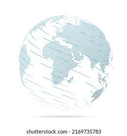 Abstract mash line and point scales on white background with blue Global. Wire frame 3D mesh polygonal network line, design sphere, dot and structure. Vector illustration eps 10.