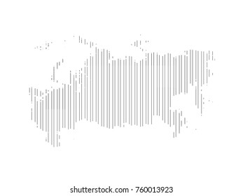 Abstract mash line and point scales on dark background with map of Russia. Wire frame mesh polygonal network line, design sphere, dot and structure. Vector illustration .