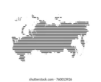 Abstract mash line and point scales on dark background with map of Russia. Wire frame mesh polygonal network line, design sphere, dot and structure. Vector illustration .