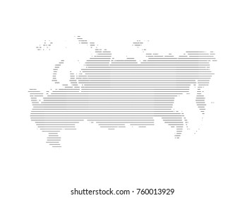 Abstract mash line and point scales on dark background with map of Russia. Wire frame mesh polygonal network line, design sphere, dot and structure. Vector illustration .
