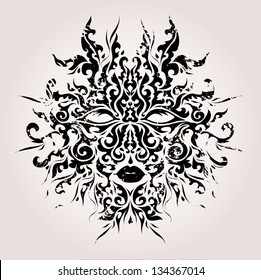 Abstract mask vector illustration