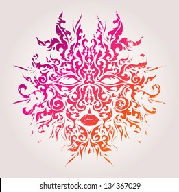 Abstract mask vector illustration