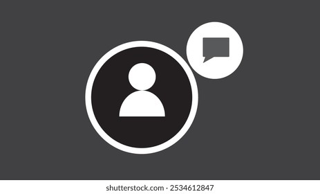 Abstract massage icon with people,Flat icon of businessman.
