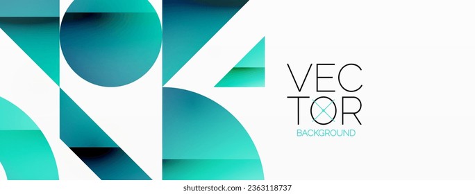 Abstract masterpiece formed by delicate interplay of circles, squares, and triangles. Geometric elements converge in harmonious chaos, evoking sense of modern creativity. Symphony of shapes