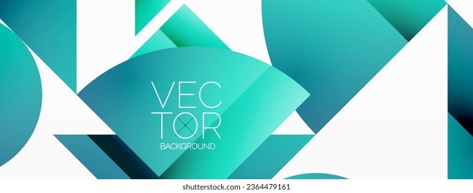 Abstract masterpiece formed by delicate interplay of circles, squares, and triangles. Geometric elements converge in harmonious chaos, evoking sense of modern creativity. Symphony of shapes