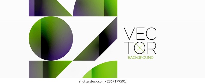 Abstract masterpiece formed by delicate interplay of circles, squares, and triangles. Geometric elements converge in harmonious chaos, evoking sense of modern creativity. Symphony of shapes