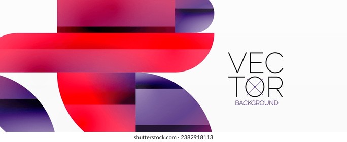 Abstract masterpiece formed by delicate interplay of circles, squares, and triangles. Geometric elements converge in harmonious chaos, evoking sense of modern creativity. Symphony of shapes
