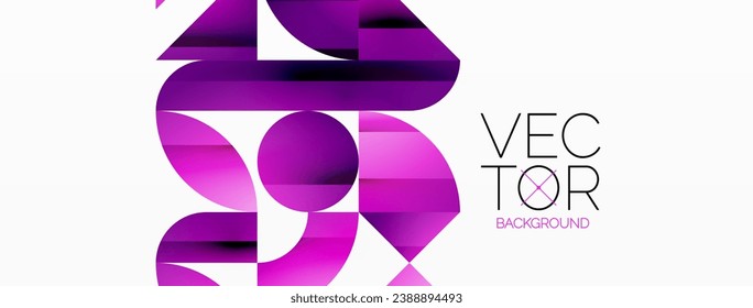 Abstract masterpiece formed by delicate interplay of circles, squares, and triangles. Geometric elements converge in harmonious chaos, evoking sense of modern creativity. Symphony of shapes