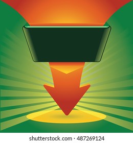 abstract material design, arrow and splash for packaging label design