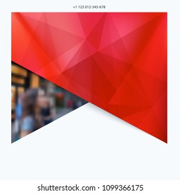 Abstract material design style of colourful vector elements for modern background with layer