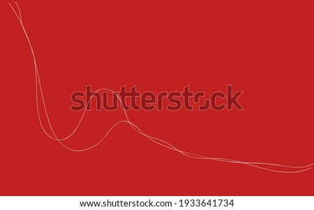 Abstract material with simple lines and shapes, red background and copy space
