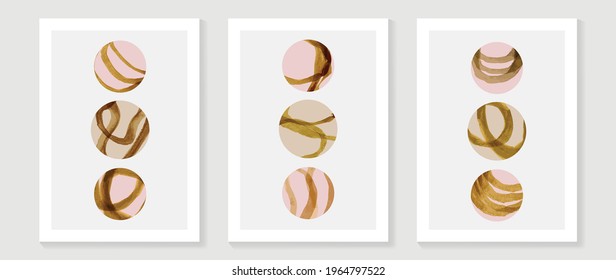 Abstract Math art background vector. Modern block color art wallpaper. Geometric marbling gold style texture. Cubism s low-poly backgrounds. Good for home deco, wall art, poster, invite and cover.