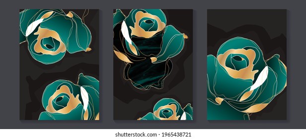 Abstract Math art background vector. Modern block color art wallpaper. Geometric marbling gold style texture. Cubism s low-poly backgrounds. Good for home deco, wall art, poster, invite and cover.