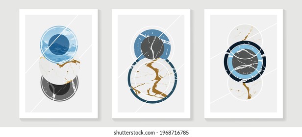 Abstract Math art background vector. Modern block color art wallpaper. Geometric marbling gold style texture. Cubism s low-poly backgrounds. Good for home deco, wall art, poster, invite and cover.