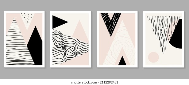 Abstract Math art background vector. Modern block color art wallpaper. Geometric marbling gold style texture. Cubism s low-poly backgrounds. Good for home deco, wall art, poster, invite and cover.