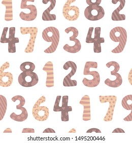 Abstract math number background. Random sign flying border frame. School sheet. Numeral count concept. Algebra decoration