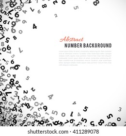 Abstract math number background. Vector number background. Black number background. Number border. Math number layer. Business number cover. Count number background. School background. Report cover