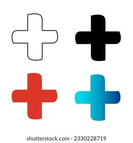 Abstract Math Plus Silhouette Illustration, can be used for business designs, presentation designs or any suitable designs.