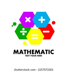 Abstract mathematic logo vector design. Suitable for business, education and math symbol
