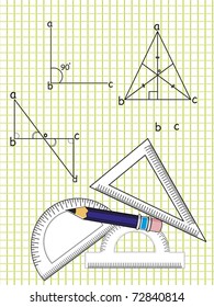 abstract mathmatics concept background, vector illustration