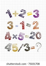 abstract mathmatics concept background, vector illustration
