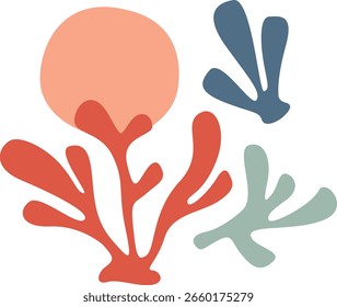 Decoração de Matisse. Ilustração de vetor plano em fundo branco.