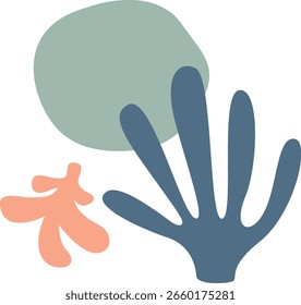 Abstractas decoración Matisse. Ilustración vectorial plana sobre fondo blanco.