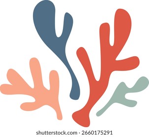 Abstract Matisse Decoration. Flat Vector Illustration on White Background.