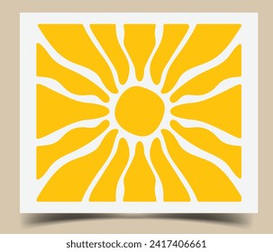 Abstract Matisse Floral Poster. Matisse style, modern print botanical element organic shapes.