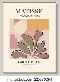 Abstract Matisse poster in modern pastel colors.