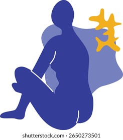 Ilustración Abstractas de la forma de Matisse. Vector plano aislado