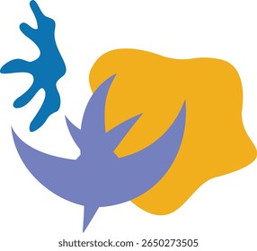 Ilustração da forma de Matisse abstrata. Vetor plano isolado