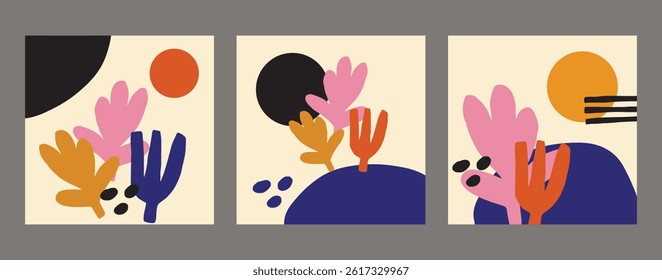 Abstract Matisse-inspired beach art with organic shapes and coastal tones—perfect for summer decor, lifestyle branding, or creative projects. Great for artists, designers, and beach lovers year-round.