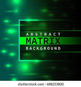 Abstract matrix background with lines and bright flashes. Vector illustration. Can be used in digital innovation, marketing, programming, management for card, poster, cover, banner
