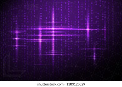 Abstract matrix background. Party design. Disco purple glow. Vector illustration