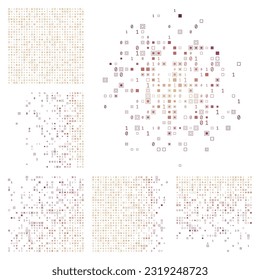 Abstract Matrix background. Yellow brown color theme backgrounds. Gradient geometric patterns. Attractive vector illustration.
