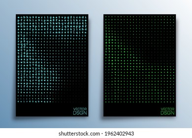 Abstract matrix effect design for background, wallpaper, flyer, poster, brochure cover, typography, or other printing products. Vector illustration.