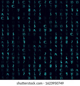 Abstract Matrix Pattern. Seamless pattern. Astonishing background. Amazing vector illustration.