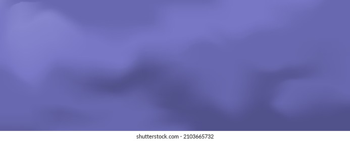Abstract matte smoky background in trendy purple shimmering colors Very Peri. Background with text field, template for banner, signage, cover, web, flyers, invitations. Vector graphics
