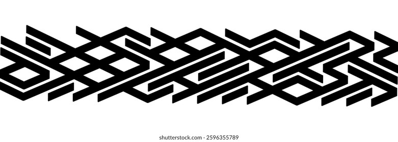 Abstract maze. Find right way. Isolated simple square maze black line on white background. Vector illustration.