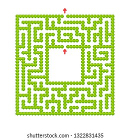 Abstract maze. Game for kids. Puzzle for children. Cartoon style. Labyrinth conundrum. Color vector illustration. The development of logical and spatial thinking