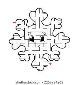 Abstract maze. Game for kids. Puzzle for children. Labyrinth conundrum. Find the right path. Education worksheet.
