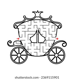 Abstract maze. Game for kids. Puzzle for children. Labyrinth conundrum. Find the right path. Education worksheet.