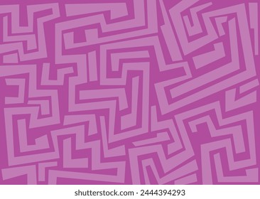 Abstractas laberinto de fondo geométrico. Dibujado a mano sin patrón con líneas cuadradas audaces.