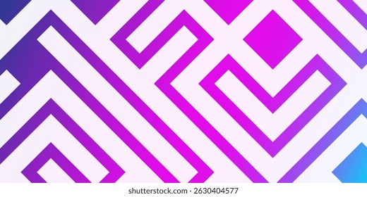 Abstractas laberinto de fondo geométrico. Dibujado a mano sin patrón con líneas cuadradas en negrita. eps 10