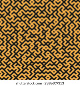 Abstract maze geometric seamless pattern. Labyrinth lines background.  
