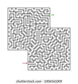 Abstract maze labyrinth with entry and exit. 39th out of 100. Vector labyrinth EPS 10