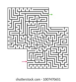 Abstract maze labyrinth with entry and exit. 46th out of 100. Vector labyrinth EPS 10