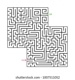 Abstract maze labyrinth with entry and exit. 47th out of 100. Vector labyrinth EPS 10
