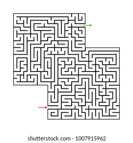 Abstract maze labyrinth with entry and exit. 52nd out of 100. Vector labyrinth EPS 10